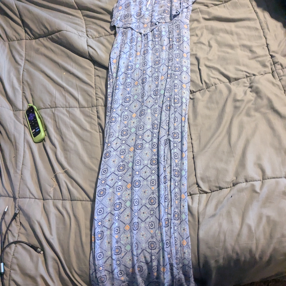Bohemian Maxi Dress with Geometric Pattern